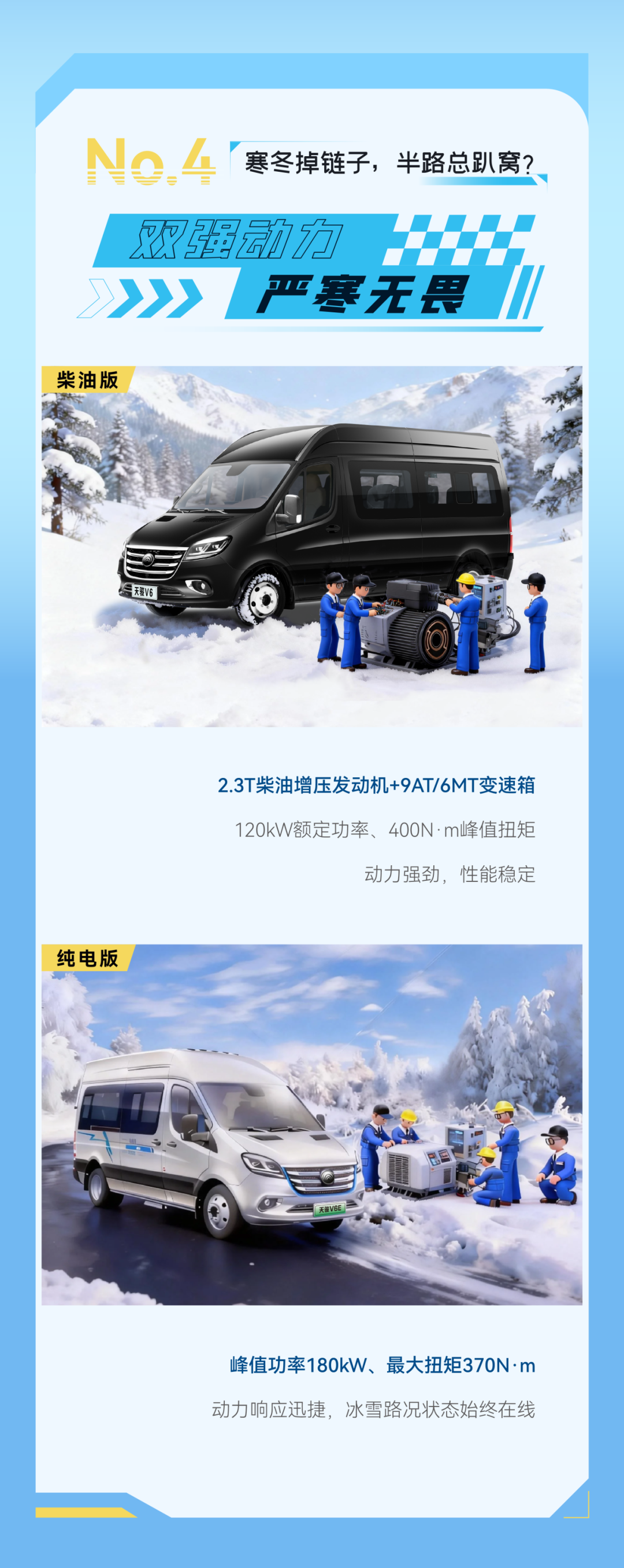 燃油/纯电双倍底气，，，，，，，letou国际米兰官网天骏实力护航冬季运营