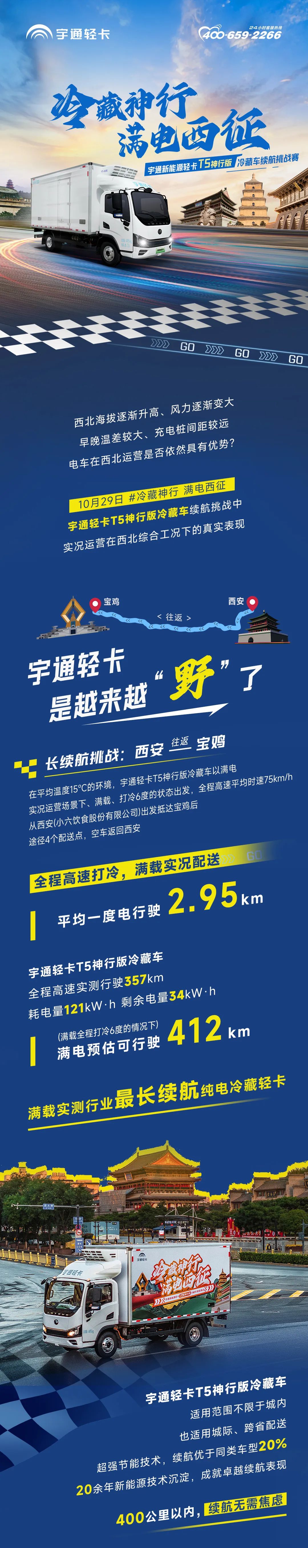 全程高速打冷，，，，，，满载实况配送！续航最长新能源轻卡冷藏车挑战乐成